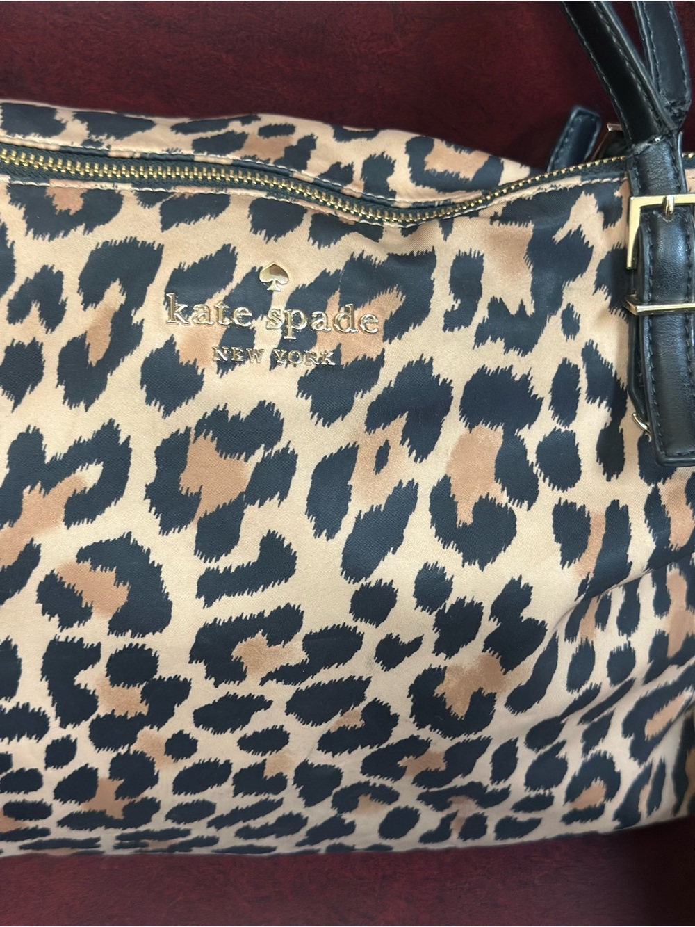 kate spade Leopard-Print Tote in Tan and Black - Picture 8 of 11